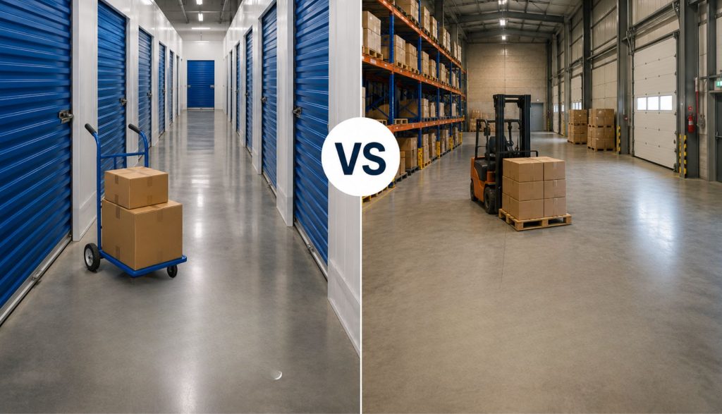 self storage vs depozit industrial